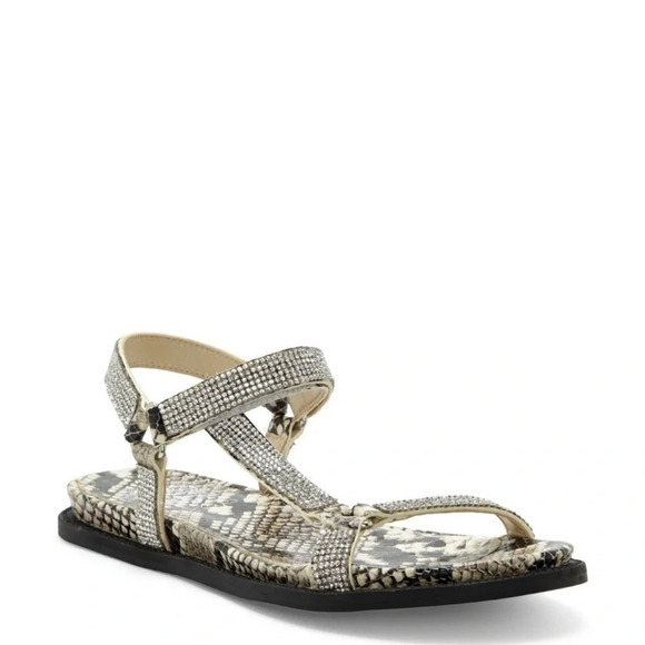 Vince Camuto Shoes - New Vince Camuto Arabelem Sandal Natural Snake leather crystal gem jeweled strap